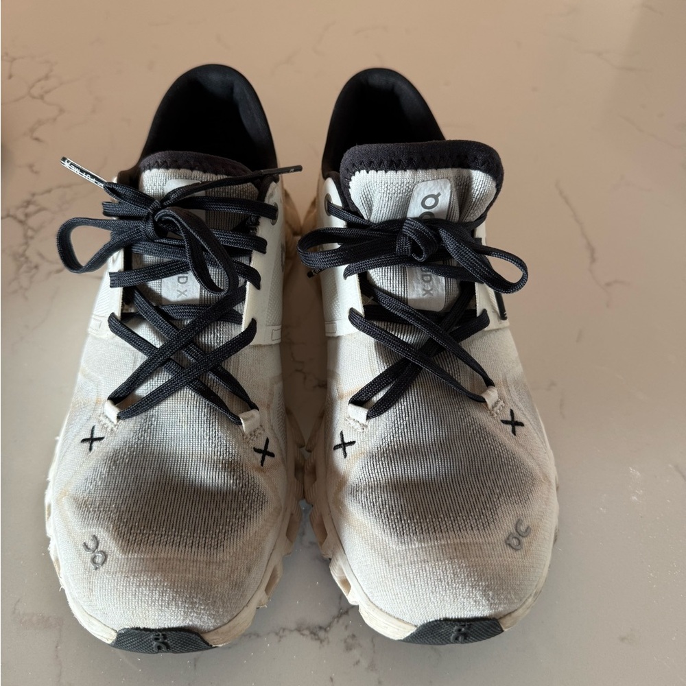 On Running Black and White Athletic Shoes